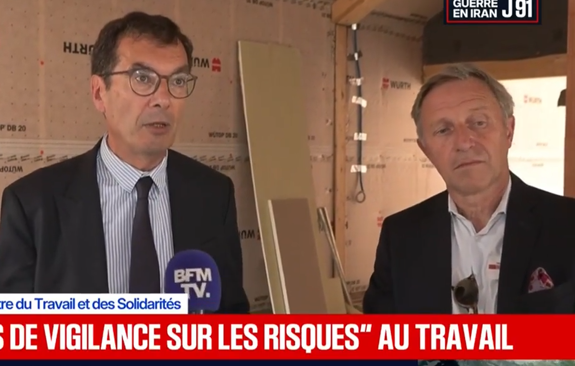 Fortes chaleurs sur chantier : le ministre du Travail rappelle l'importance des mesures de prévention