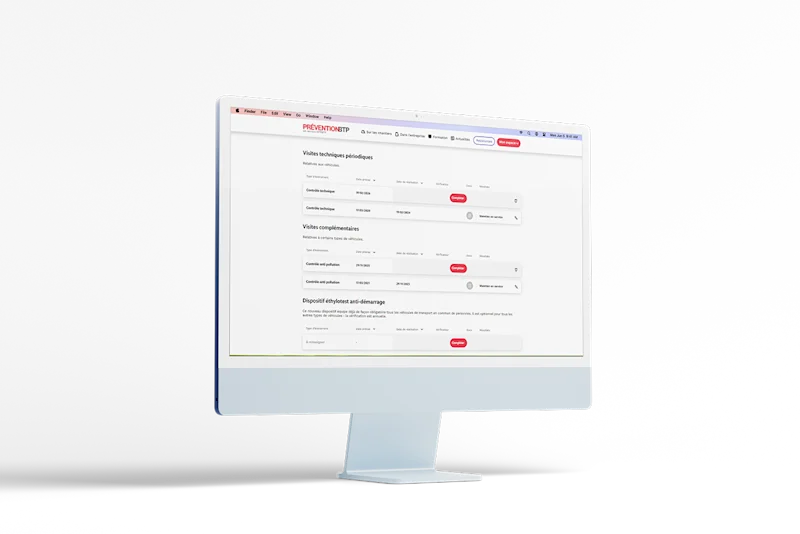 Suivi du matériel visite technique périodique