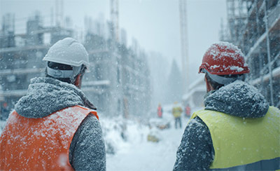 Travailler par grands froids, neige et verglas