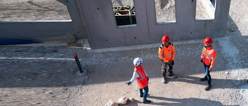 Intérimaires sur un chantier du BTP