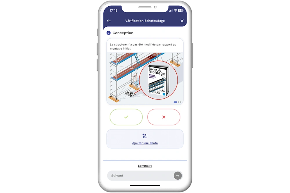 Détail des fonctionnalités Check Chantier
