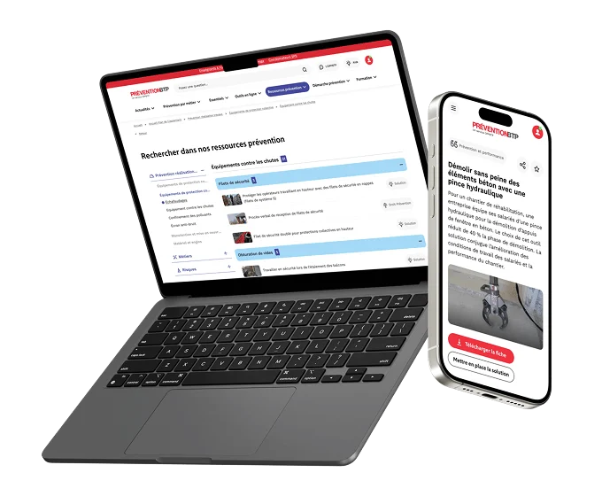 Ordinateur avec le Plan de classement de la documentation OPPBTP